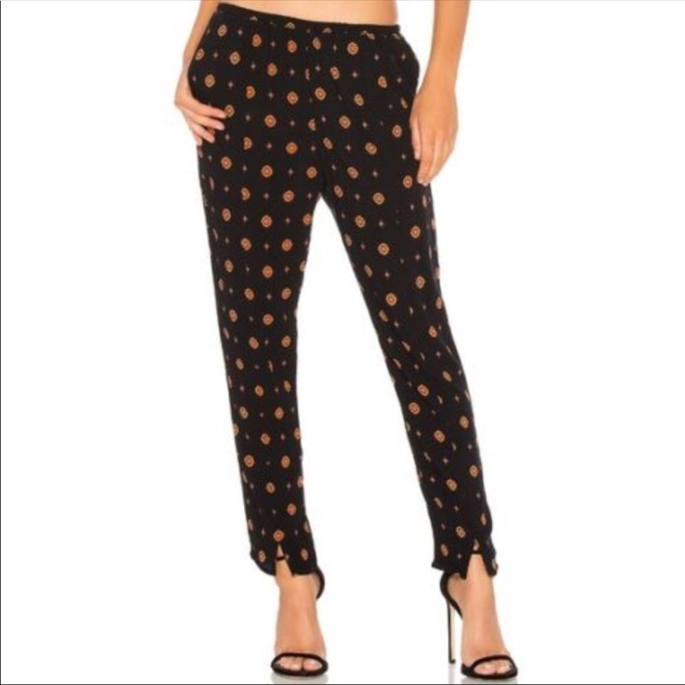 Free people black orange comfy chic lounge pants - Picture 1 of 2